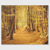 Herbstliche Waldlandschaft Geschenkpapier (Flach)