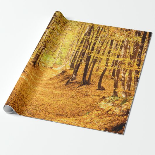 Herbstliche Waldlandschaft Geschenkpapier (Ungerollt)