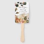 Herbstliche Wasserfarbenflorale Rustikale Hochzeit Fächer (Vorderseite)