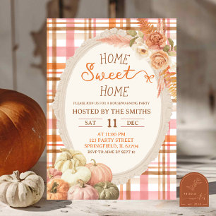Herbstliche Whimsical-Kürbis-Housewarming-Party Einladung