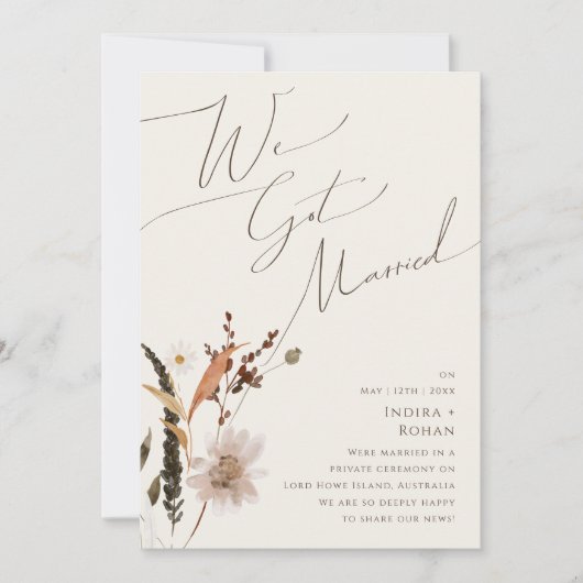 Herbstliche Wildblume | Ankündigung der Beige-Erwe (Vorderseite)