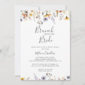 Herbstliche Wildblume Brunch mit Brautdusche Einladung (Vorderseite)