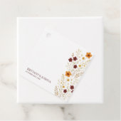 Herbstliche Wildblume Elegant Boho Hochzeit Geschenkanhänger (Beispiel)