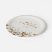 Herbstliche Wildblume Herbst Babydusche Teller (Schrägansicht)