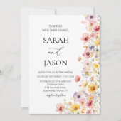 Herbstliche Wildblume Herbst Hochzeitsfeier Einladung (Vorderseite)