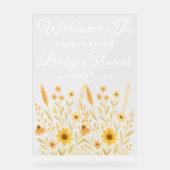 Herbstliche Wildblume Herbst Kinderdusche Willkomm Acrylschild (Vorderseite)