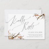 Herbstliche Wildblume | Horizontale QR-Code RSVP-K RSVP Karte (Vorderseite)