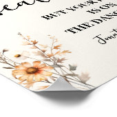 Herbstliche Wildblume Sitzhochzeit finden Poster (Ecke)