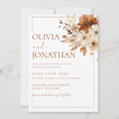 Herbstliche Wildblume Wedding Fall Floral Wedding  Einladung (Vorderseite)