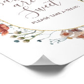 Herbstliche Wildblumen Babys sind süß Poster (Ecke)