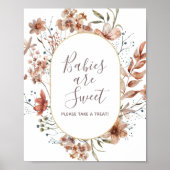 Herbstliche Wildblumen Babys sind süß Poster (Vorne)