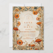 Herbstliche Wildblumen-Botanische Hochzeit Save The Date (Vorderseite)