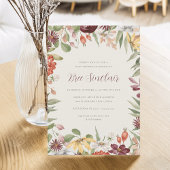 Herbstliche Wildblumen fallen Kinderdusche Einladung