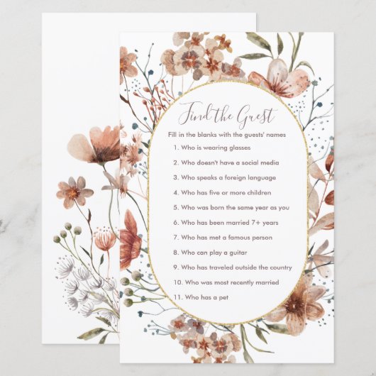 Herbstliche Wildblumen Finden (Vorne/Hinten)