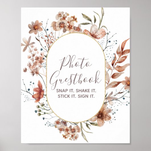 Herbstliche Wildblumen Foto Gästebuch (Vorne)