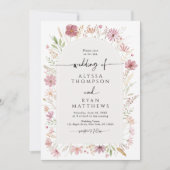 Herbstliche Wildblumen-Hochzeit Einladung (Vorderseite)