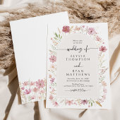 Herbstliche Wildblumen-Hochzeit Einladung