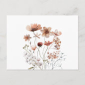 Herbstliche Wildblumen Kinderbücher Einladungspostkarte (Rückseite)