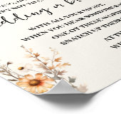 Herbstliche Wildblumen setzen auf Duschspielzeiche Poster (Ecke)