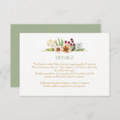 Herbstliche Wildblumen Wasserfarbenprägung Begleitkarte (Vorne/Hinten)