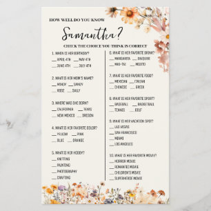 Herbstliche Wildblumen, wie gut Sie Bridge Game ke Flyer
