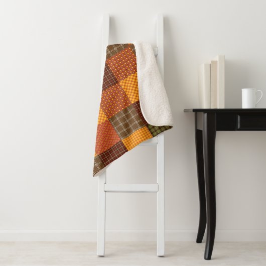 Herbstliche Wohlfühldecke Sherpadecke (Beispiel)