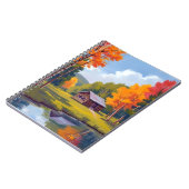 Herbstliche Wohnstätte Seeufer Cottage Notizblock (Linke Seite)
