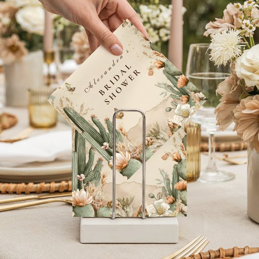 Herbstliche Wüsten-Blumen-Brautparty Serviette