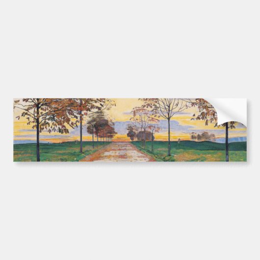 Herbstlicher Abend (von Ferdinand Hodler) Autoaufkleber (Vorne)