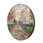 Herbstlicher Abend (von Ferdinand Hodler) Dartscheibe (Vorderseite rechts)