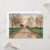 Herbstlicher Abend (von Ferdinand Hodler) Karte (Vorderseite/Rückseite Beispiel)