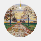 Herbstlicher Abend (von Ferdinand Hodler) Keramik Ornament (Vorne)