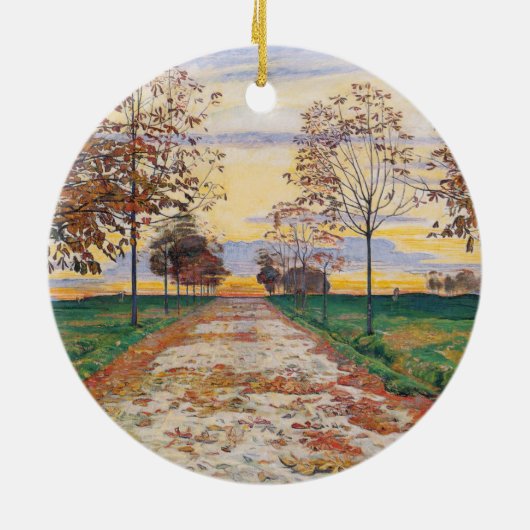 Herbstlicher Abend (von Ferdinand Hodler) Keramik Ornament (Hinten)