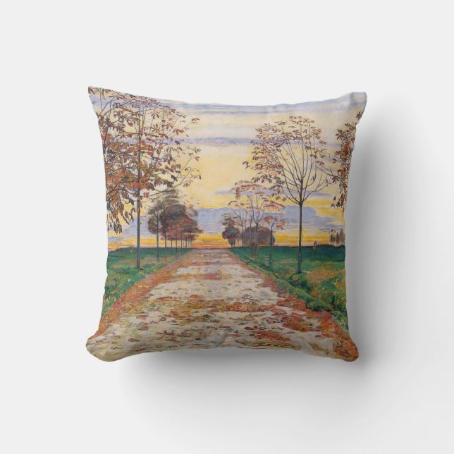 Herbstlicher Abend (von Ferdinand Hodler) Kissen (Vorderseite)