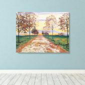 Herbstlicher Abend (von Ferdinand Hodler) Leinwanddruck (Insitu (Holzboden))