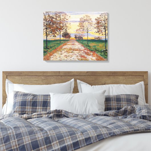 Herbstlicher Abend (von Ferdinand Hodler) Leinwanddruck (Insitu (Schlafzimmer))