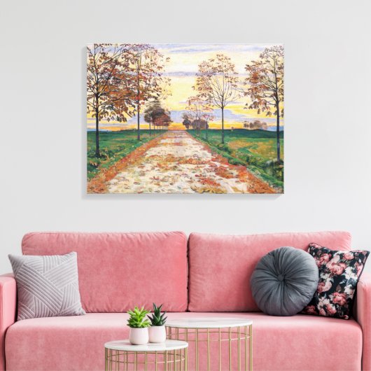 Herbstlicher Abend (von Ferdinand Hodler) Leinwanddruck (Insitu (Wohnzimmer))