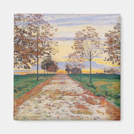 Herbstlicher Abend (von Ferdinand Hodler) Magnet (Vorne)