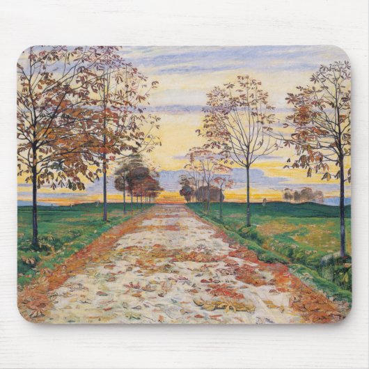 Herbstlicher Abend (von Ferdinand Hodler) Mousepad (Vorne)