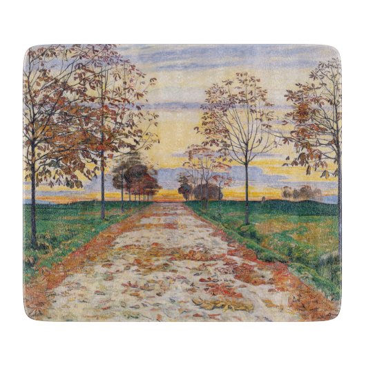 Herbstlicher Abend (von Ferdinand Hodler) Schneidebrett (Vorderseite)