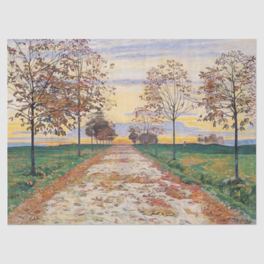 Herbstlicher Abend (von Ferdinand Hodler) Seidenpapier (Vorderseite)