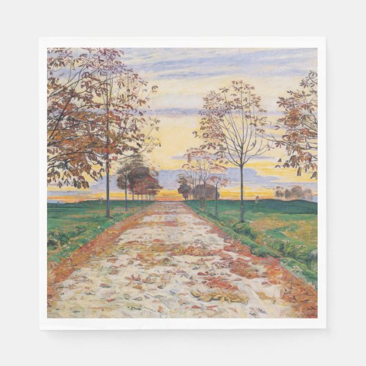 Herbstlicher Abend (von Ferdinand Hodler) Serviette (Vorderseite)