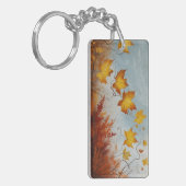 Herbstlicher Acryl Schlüsselanhänger (Vorderseite links)