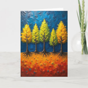 Herbstlicher Baum-Geburtstagskarte Karte