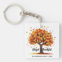 Herbstlicher Baum Glückliches Erntedankfest Gesegn