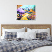 Herbstlicher Bergpfad auf Leinwand (Insitu (Schlafzimmer))