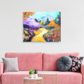 Herbstlicher Bergpfad auf Leinwand (Insitu (Wohnzimmer))