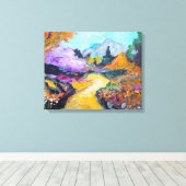 Herbstlicher Bergpfad auf Leinwand (Insitu (Holzboden))