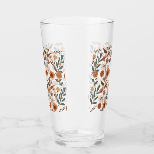 Herbstlicher Blütenflor Glas (Links)