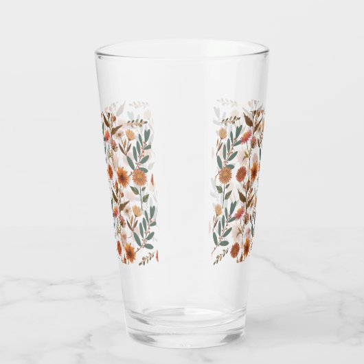 Herbstlicher Blütenflor Glas (Rechts)